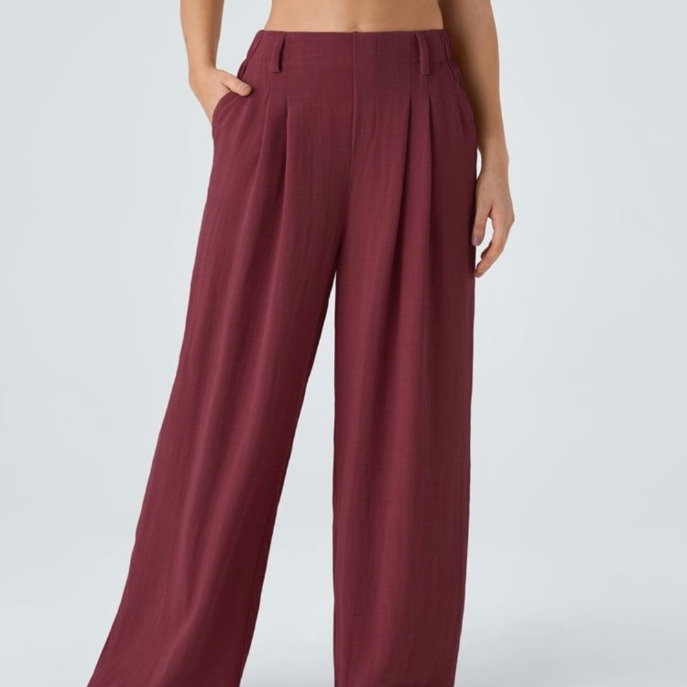 HALARA Maroon Wide-Leg Women's Pants